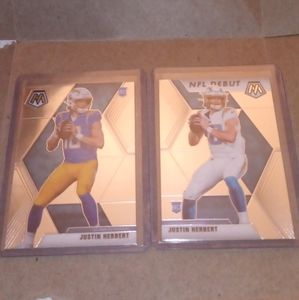 JUSTIN HERBERT 2 CARD ROOKIE BUNDLE